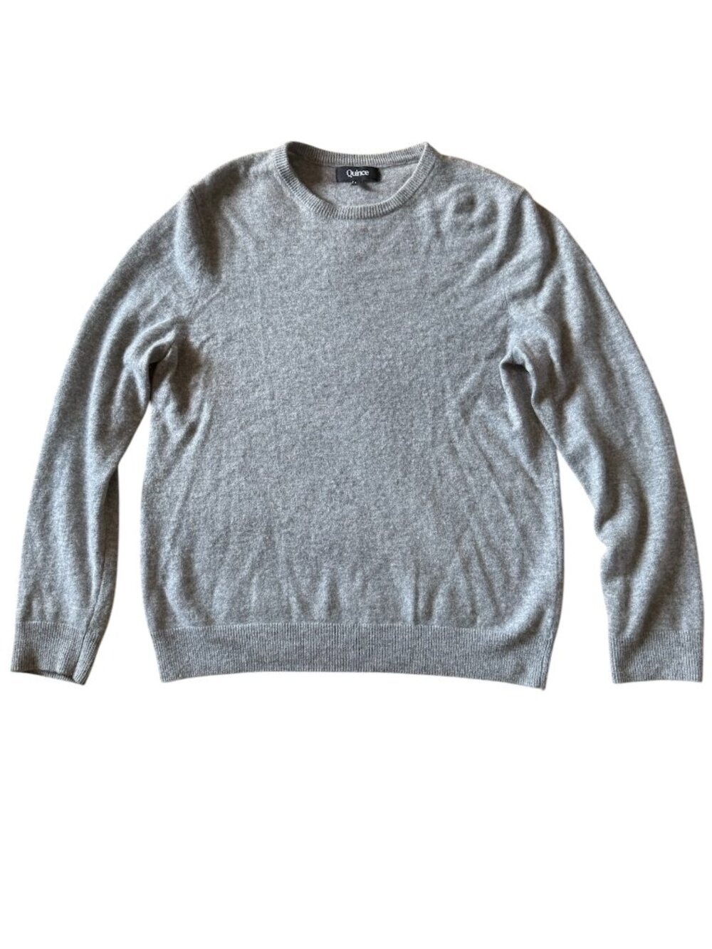 Quince men's large gray cashmere pullover sweater